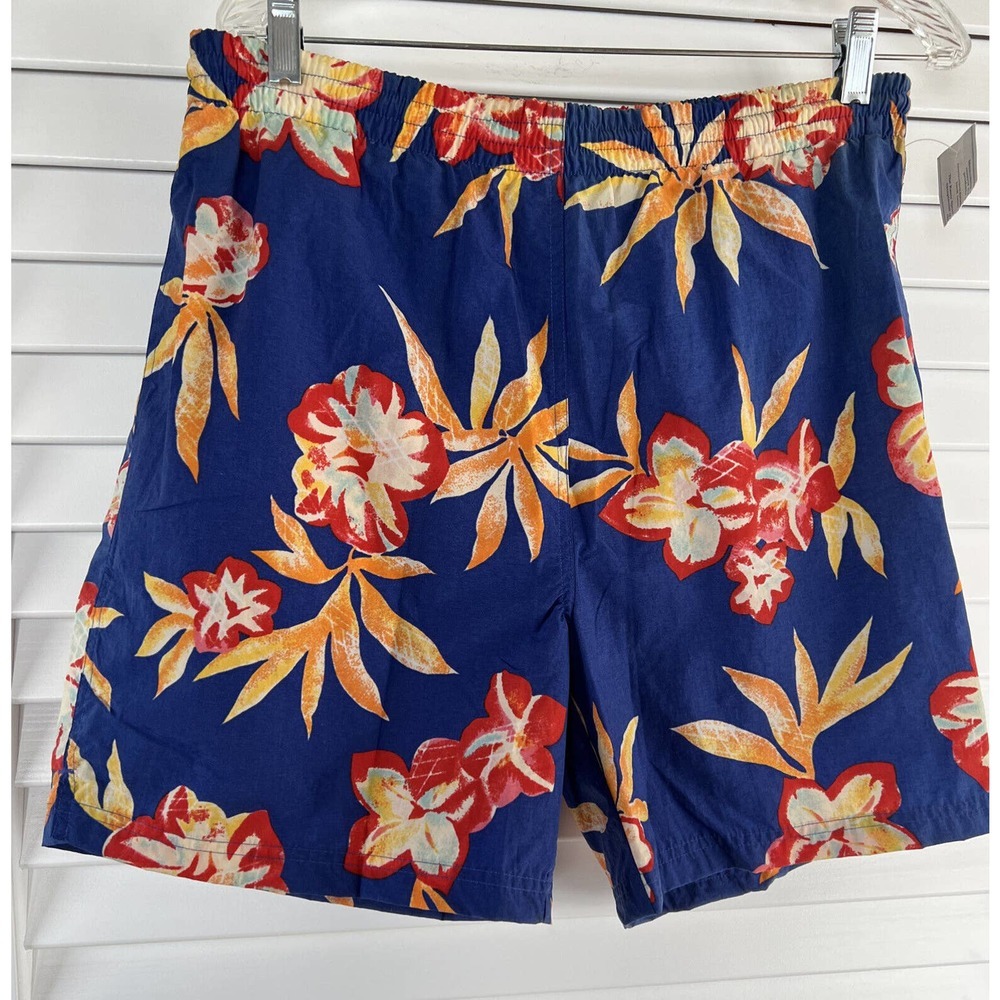 Kanu Men's Swim Shorts Trunks Lined Multicolor Tropical Island Swimwear Sz M NOS